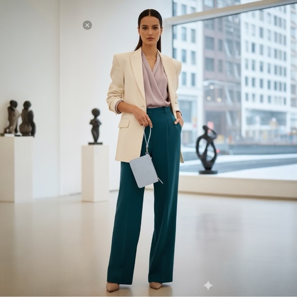 Jules Kae Handbags - Jules Kae Blue Snake Pouch with Detachable Wrist S